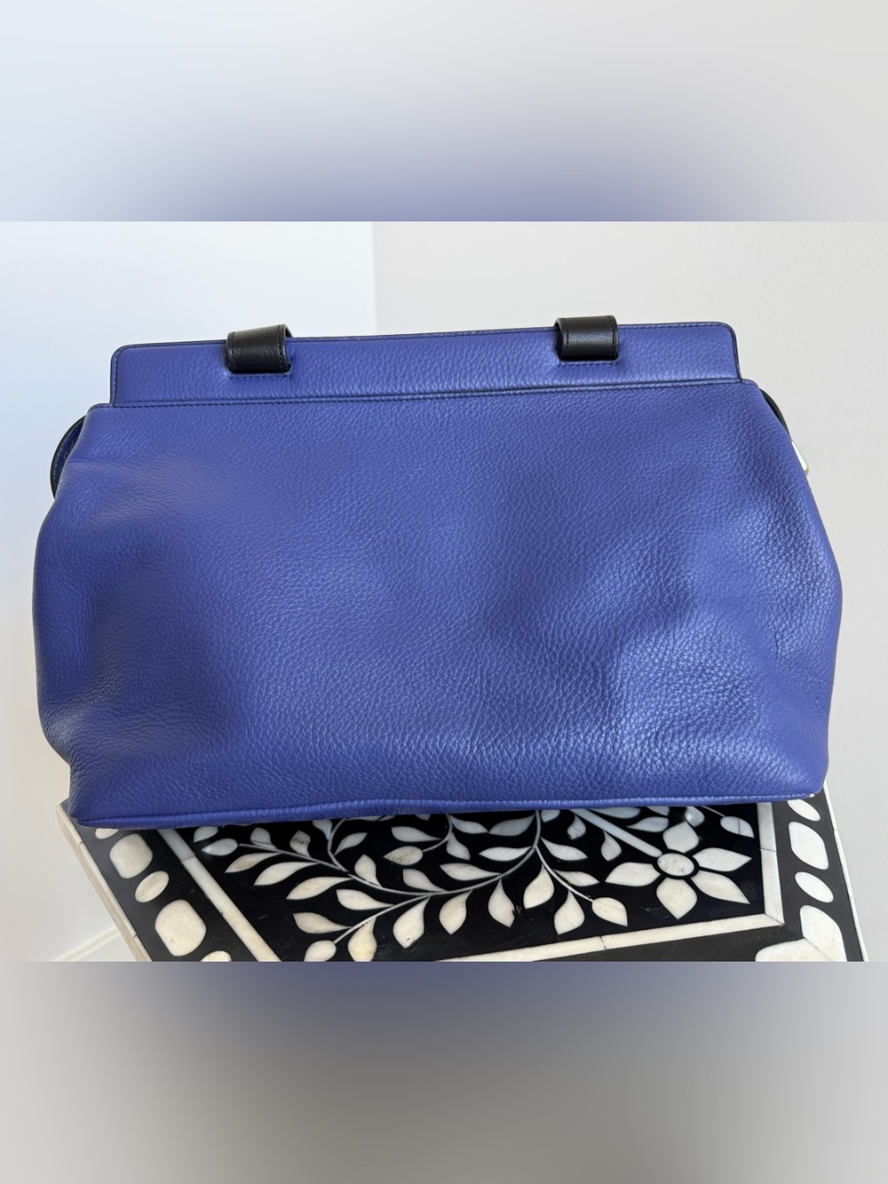 Mulberry 'Blenheim' Indigo (Blue Violet) Leather Satchel Bag | Rare Color - Picture 9 of 16